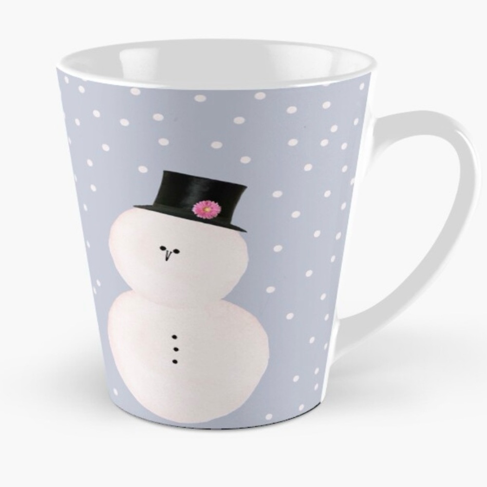 Snowman Holiday Tall Mug - Original Design by brownsgeneral